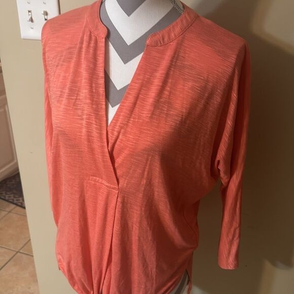 Coral Blouse with Front Waist Tie by Sunday in Brooklyn - Size XS - Picture 2 of 8
